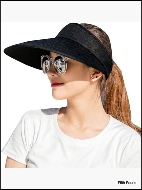 Large Brim Sun Visor Hat UPF50+ UV Protection Adjustable Foldable main image 7